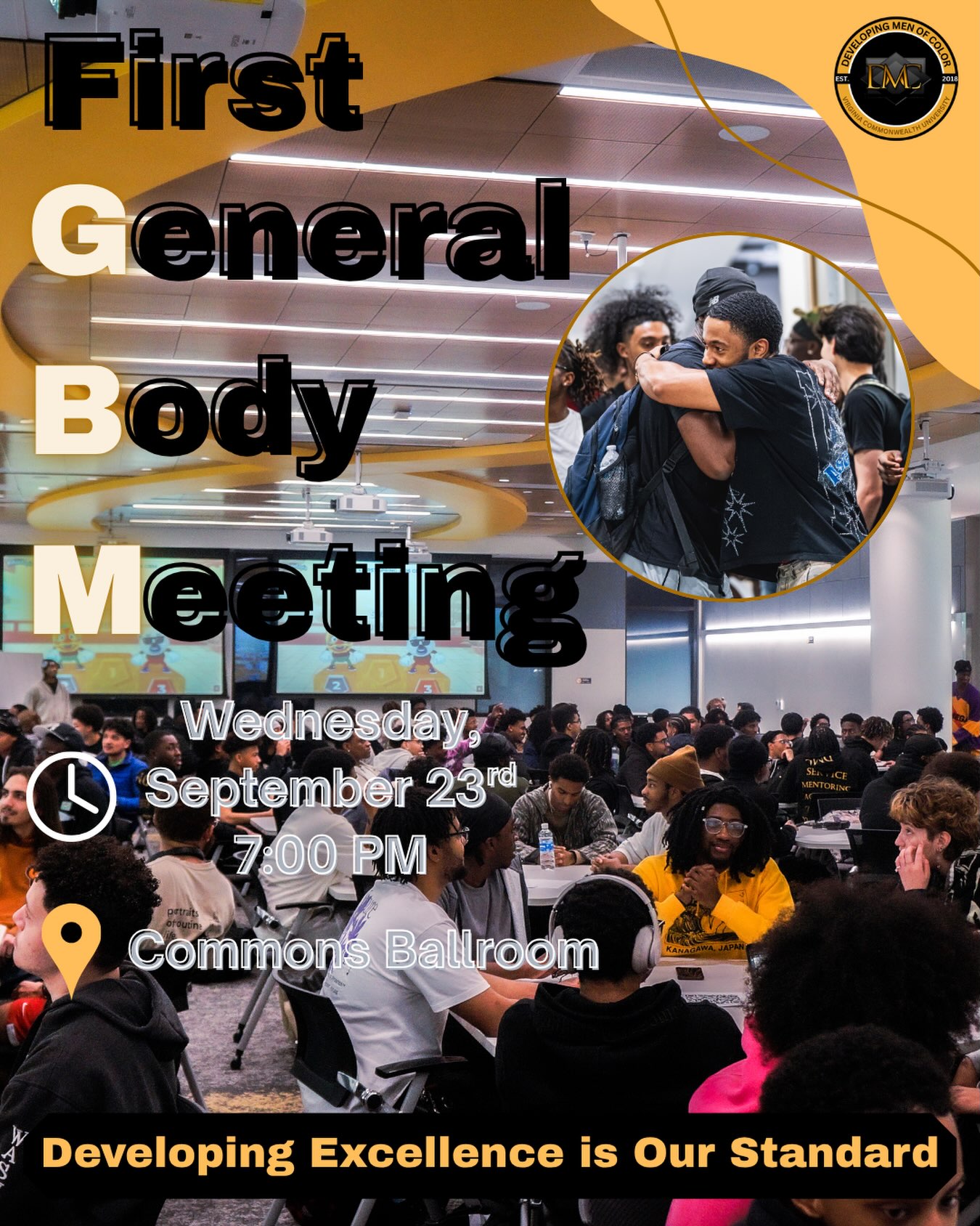 First General Body Meeting flyer