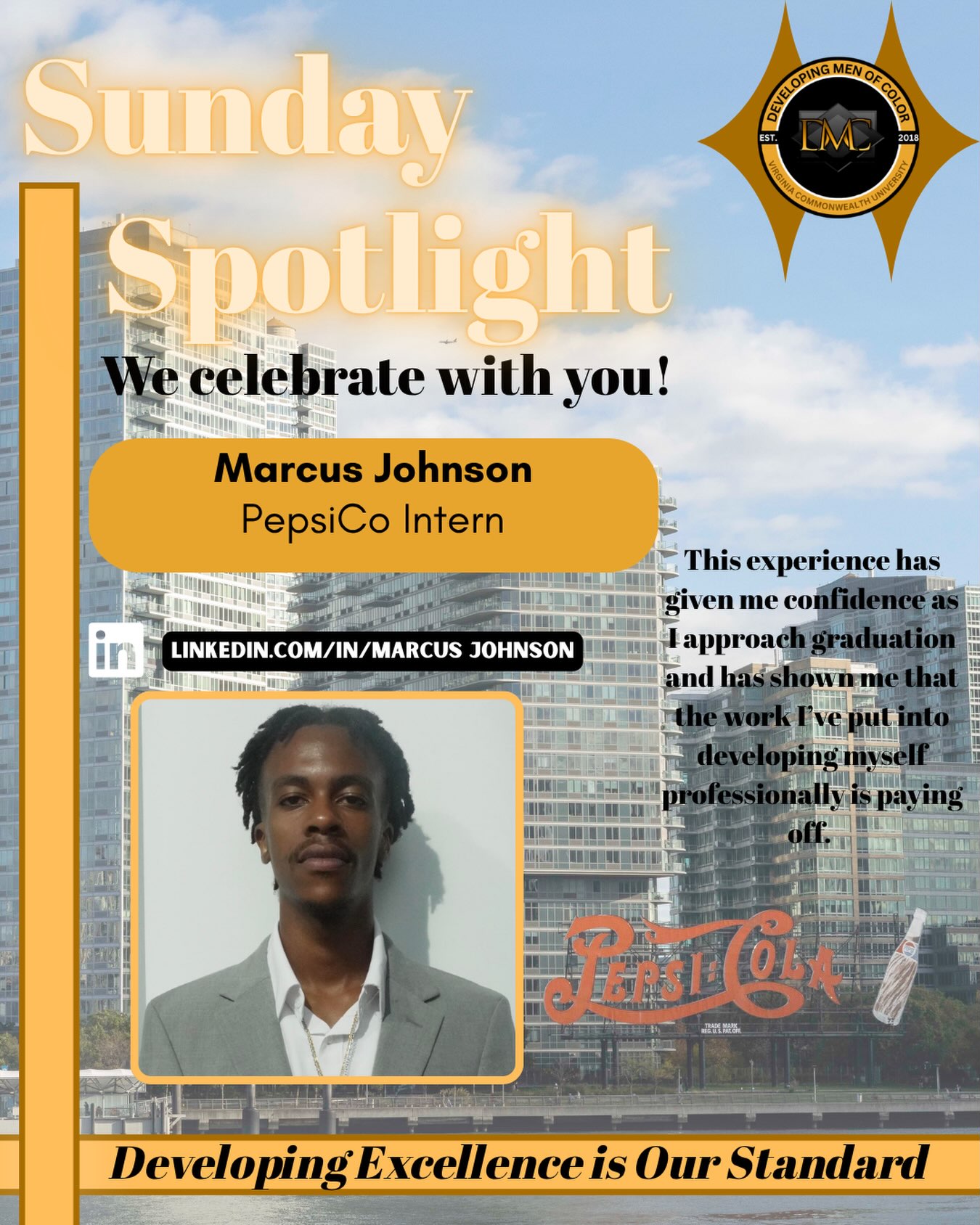 Marcus Johnson Sunday Spotlight flyer